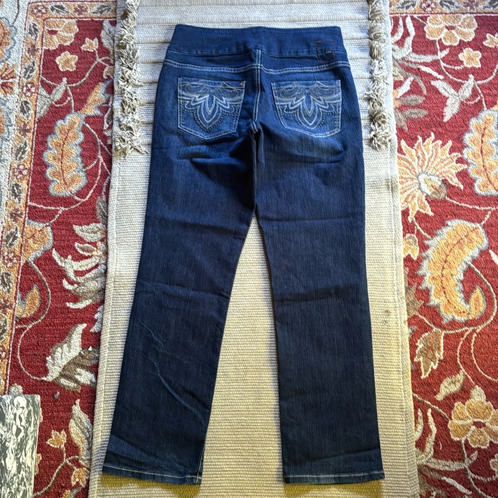 Jag jeans decorated pockets like new pull-on straight leg stretchy women’s 12